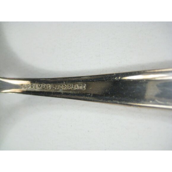 Concept Pattern 1957 Vintage Supreme Silver Plate Serving Fork Spoon 2 Set - Picture 6 of 7